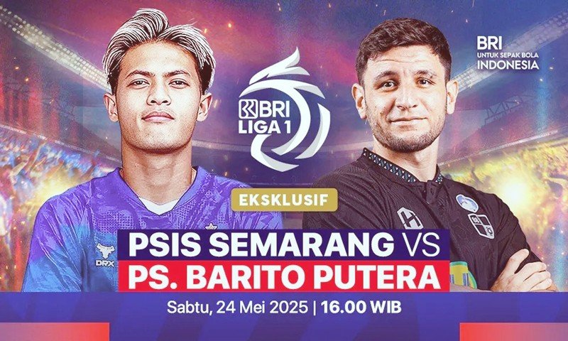 Prediksi Skor PSIS Semarang vs Barito Putera 24 Mei 2025